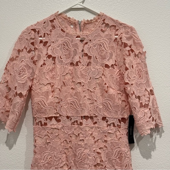 Lulus A Fine Romance Punk Blush Lace Dress Size M - Picture 6 of 12